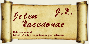 Jelen Macedonac vizit kartica